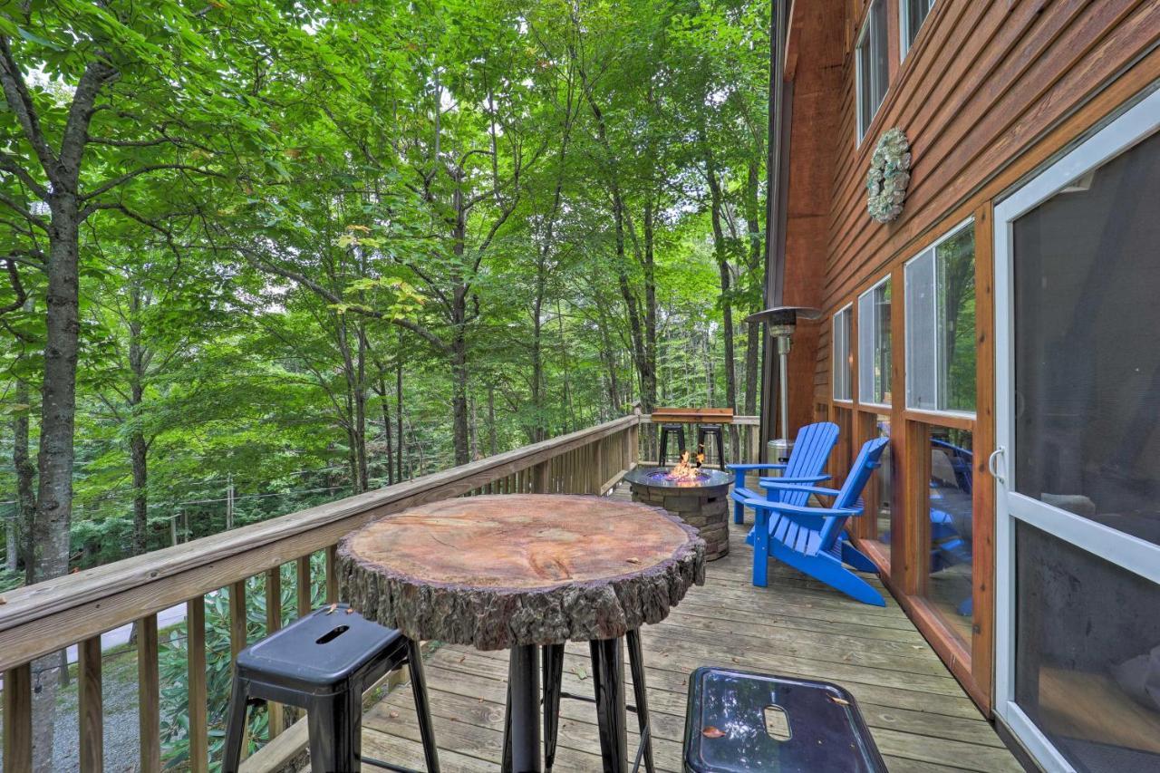 A-Frame Cabin With Hot Tub 1 Mi To Beech Mountain! Dış mekan fotoğraf