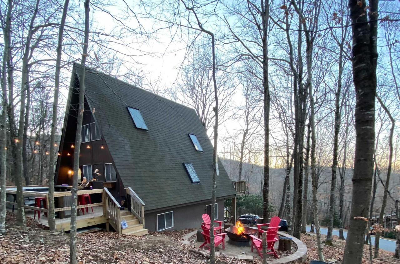 A-Frame Cabin With Hot Tub 1 Mi To Beech Mountain! Dış mekan fotoğraf