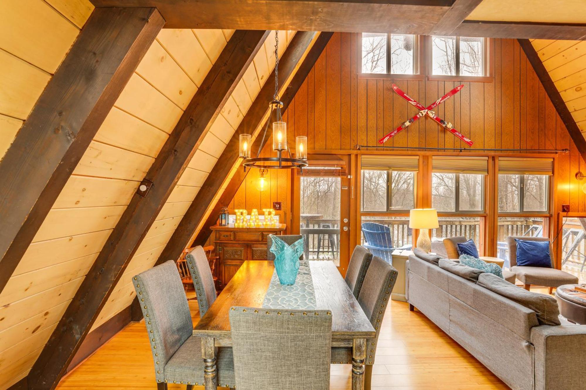 A-Frame Cabin With Hot Tub 1 Mi To Beech Mountain! Dış mekan fotoğraf